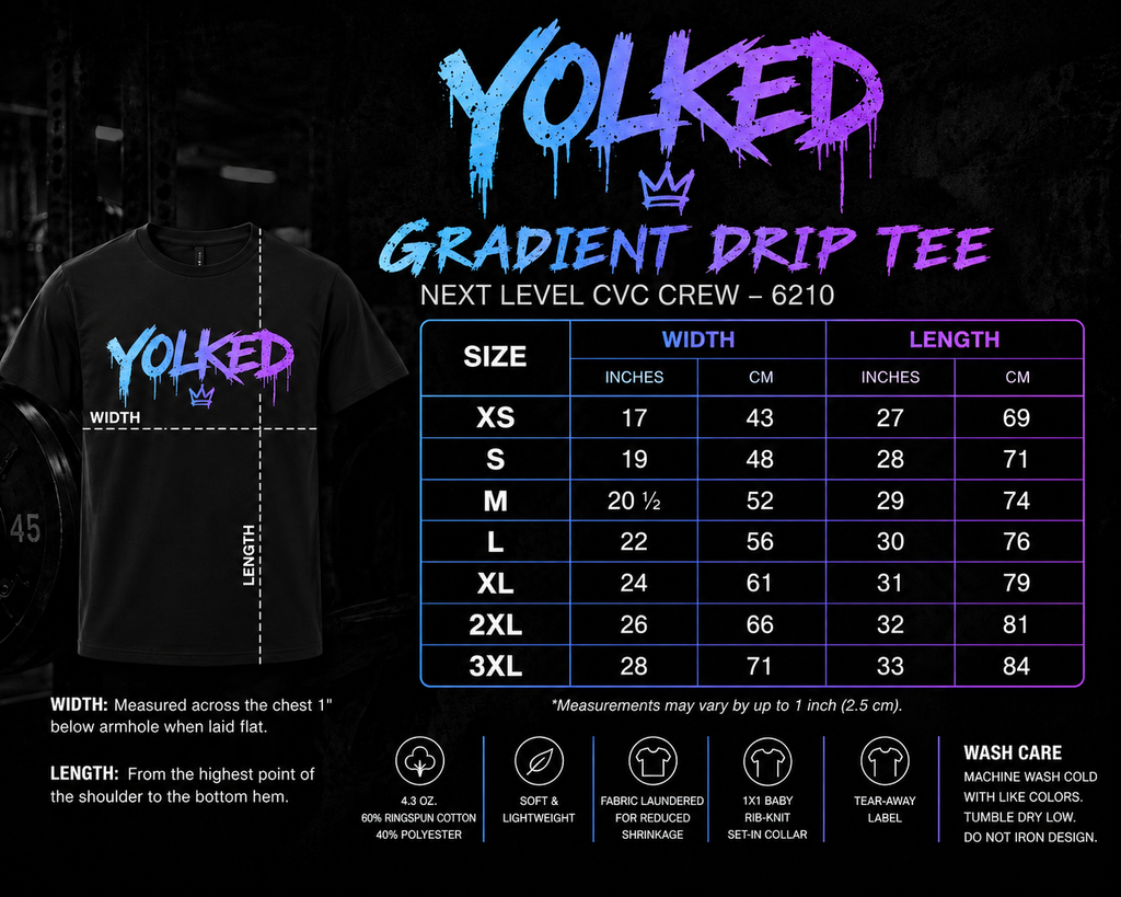 YOLKED Gradient Drip Tee