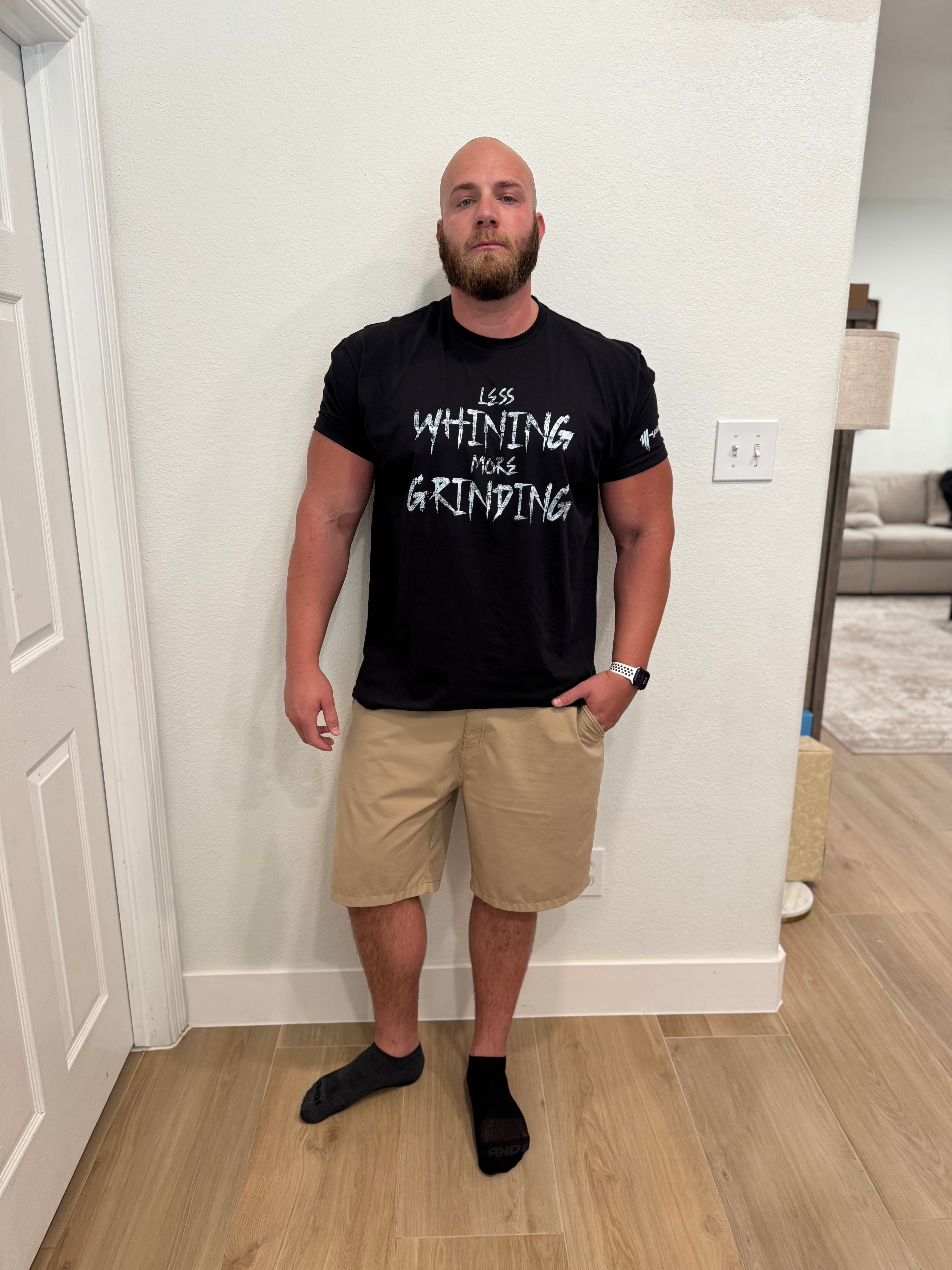 Less Whining More Grinding Gym Shirt: Motivational Workout Tee