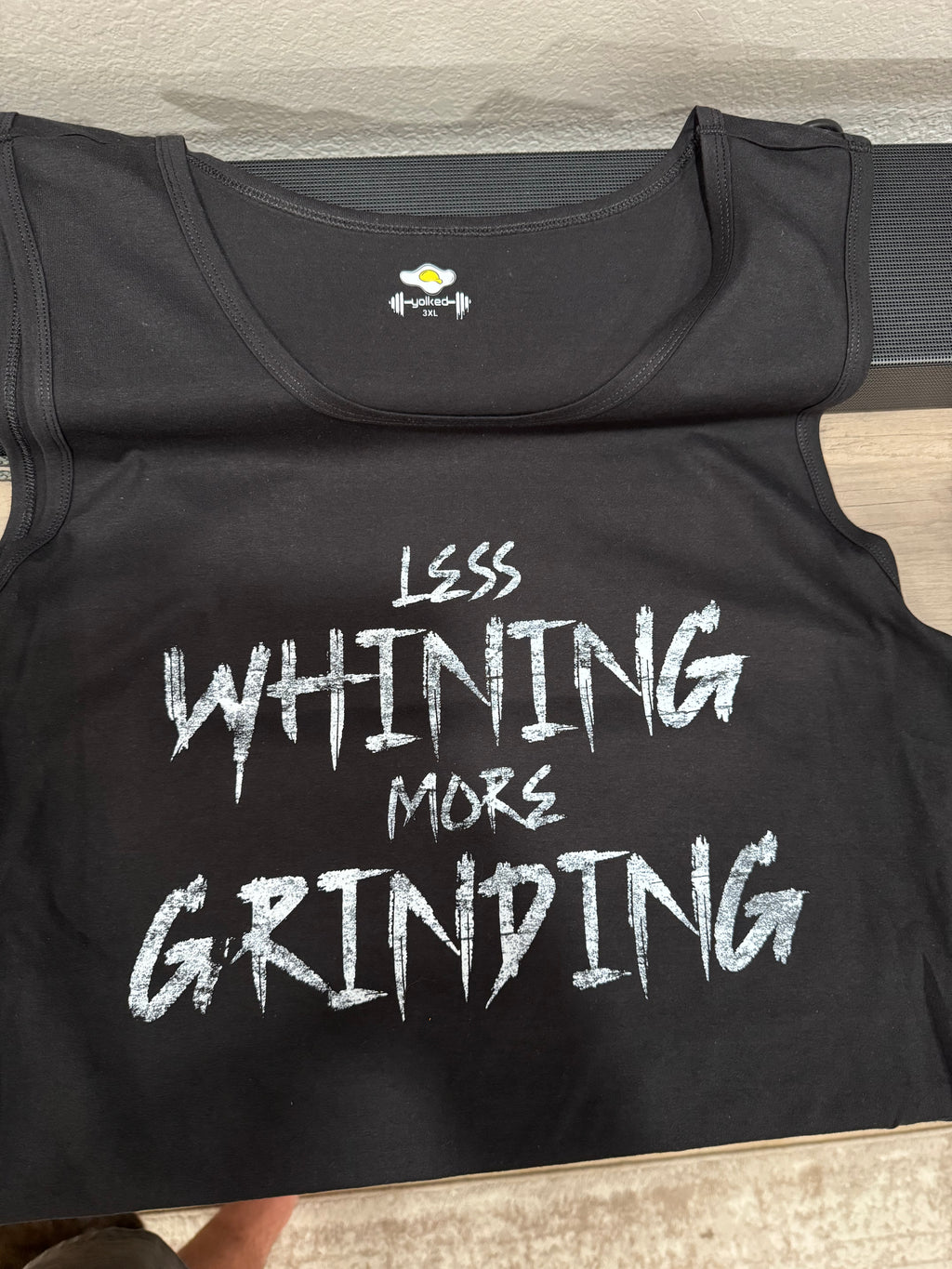 Less Whining More Grinding Muscle Tank: Motivational Workout Shirt