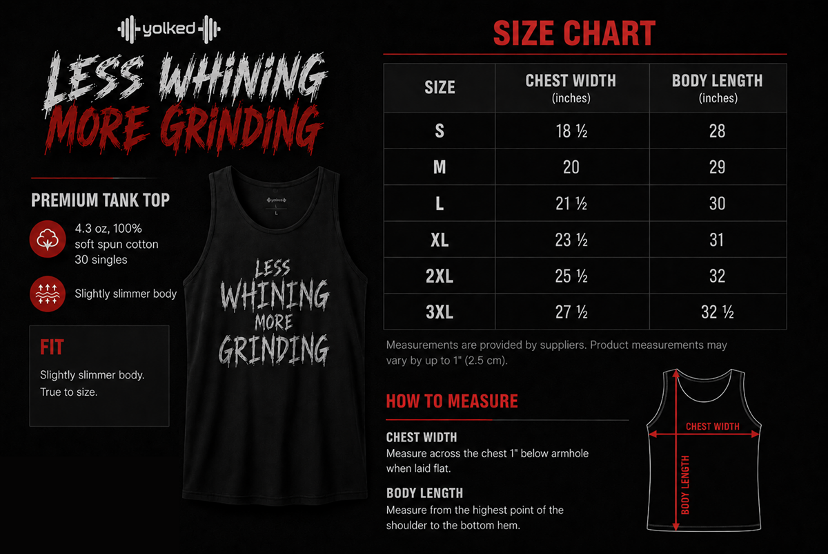 Less Whining More Grinding Muscle Tank: Motivational Workout Shirt