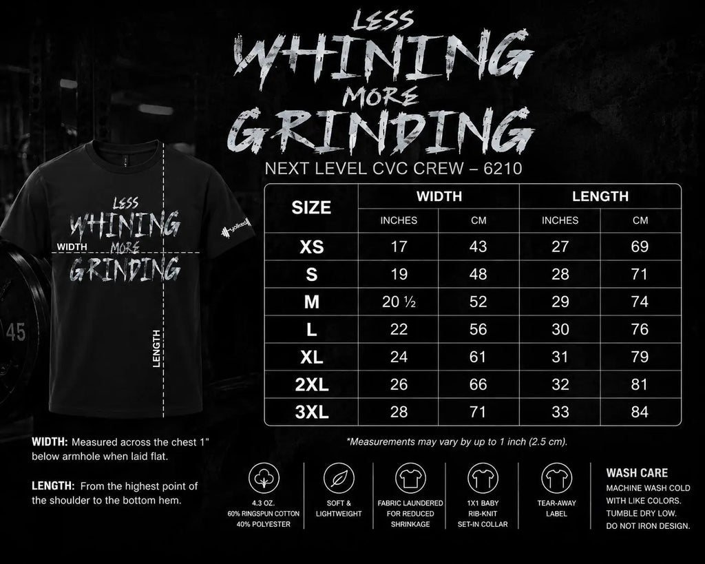 Less Whining More Grinding Gym Shirt: Motivational Workout Tee